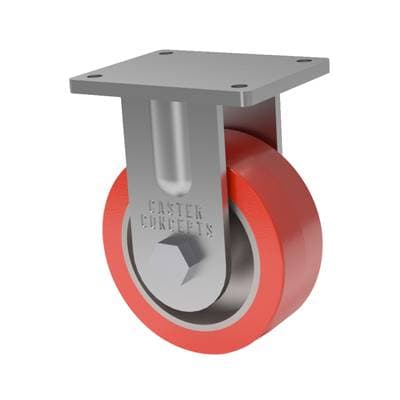 8x3 H.D. T/R Polyurethane Rigid Caster