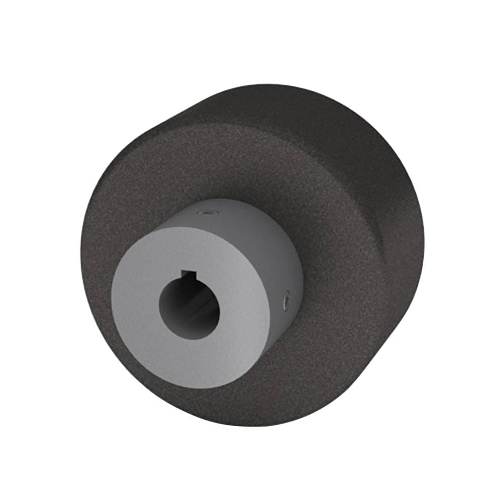 3x2 Keyway Mold On Rubber Caster Wheel