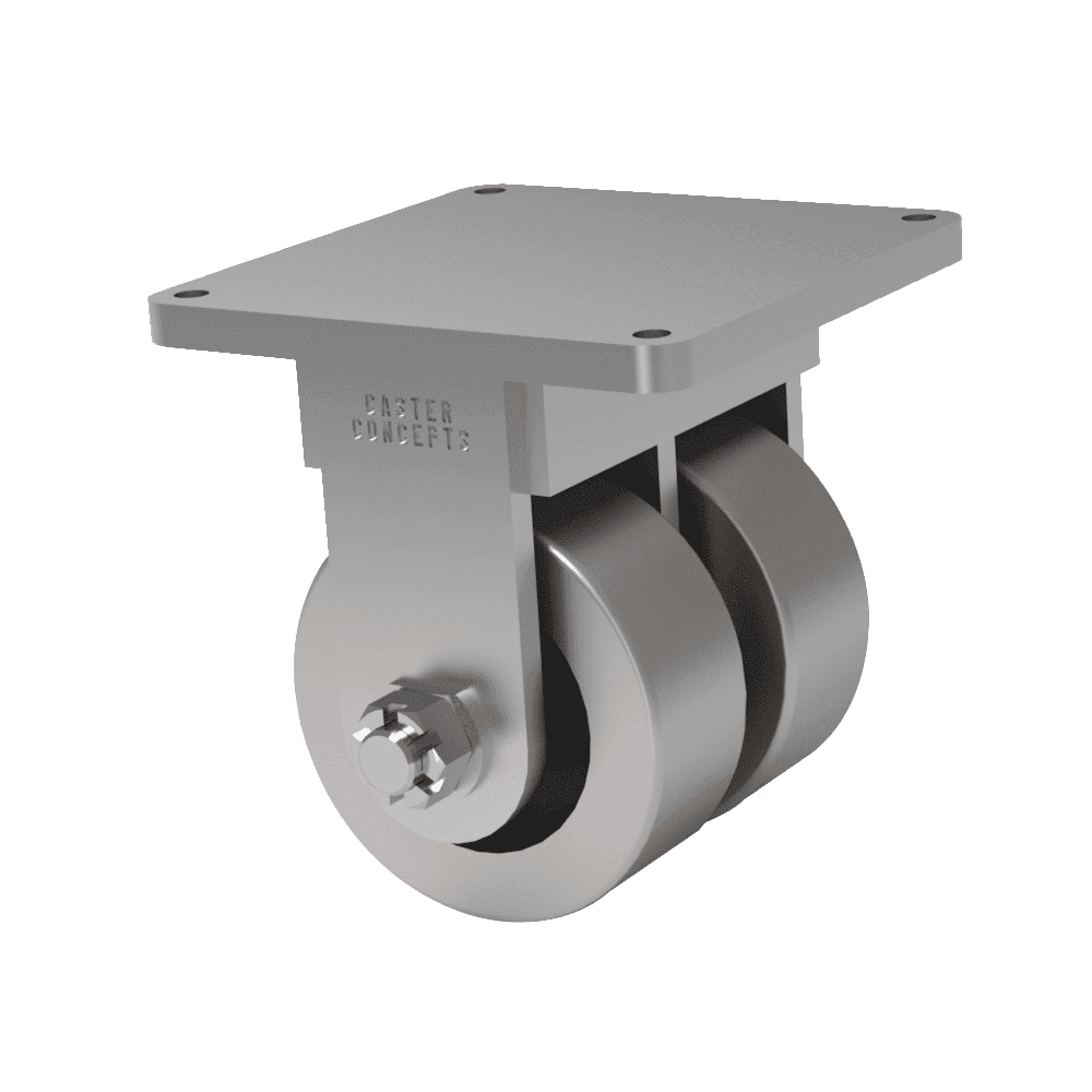18x7 Dual Wheel Forged Steel Rigid Caster