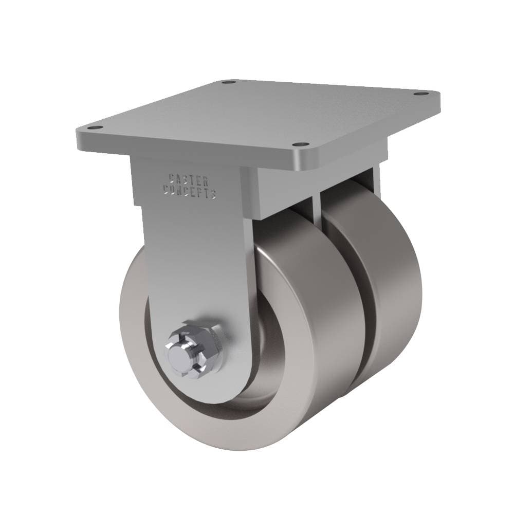 10x4 Dual Wheel H.D. Forged Steel Rigid Caster