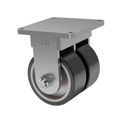 12x5 Dual Wheel H.D. Hard Polyurethane (70D) Rigid Caster