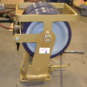 Custom Heavy Duty Dual Wheel Caster With Swivel Lock and Toe Guard