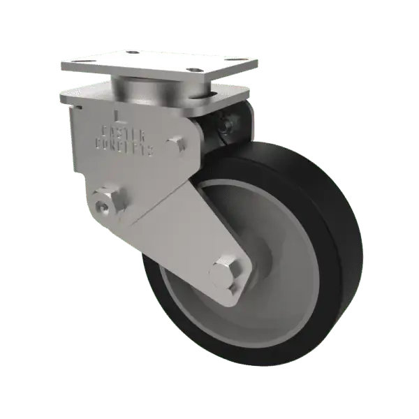 Spring Loaded Casters Absorb Shock to Protect Loads