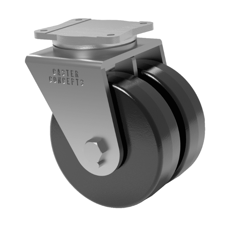 Kingpin Dual Wheel 6.0 x 7.5 Inch Top Plate 10,000 Lb Max