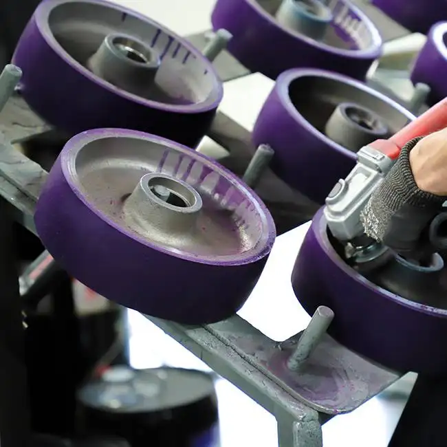 Purple Polyurethane Caster Wheels