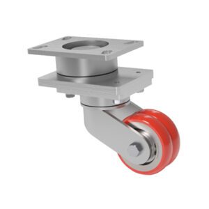 10x2 T/R Polyurethane Swivel On Swivel (SoS) Caster W/ TWERGO Wheel