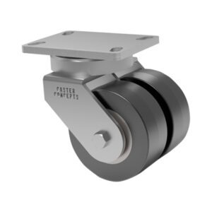 5x2 Dual Wheel Mold On Rubber Swivel Caster
