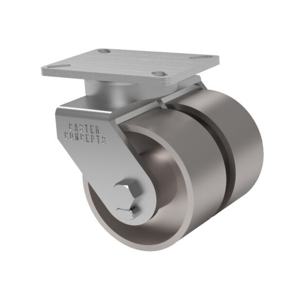 6x3 Dual Wheel Cast Iron Swivel Caster