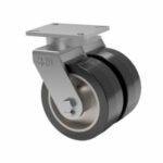10x3 Dual Wheel Mold On Rubber Swivel Caster