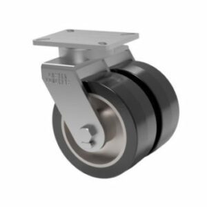 10×3 Dual Wheel Mold On Rubber Swivel Caster