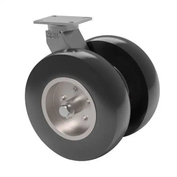 12x4.10/6 Dual Wheel Pneumatic Rubber Swivel Caster
