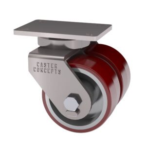 10x3 Dual Wheel Standard Polyurethane Swivel Caster