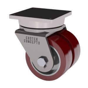 10x4 Dual Wheel Standard Polyurethane Swivel Caster