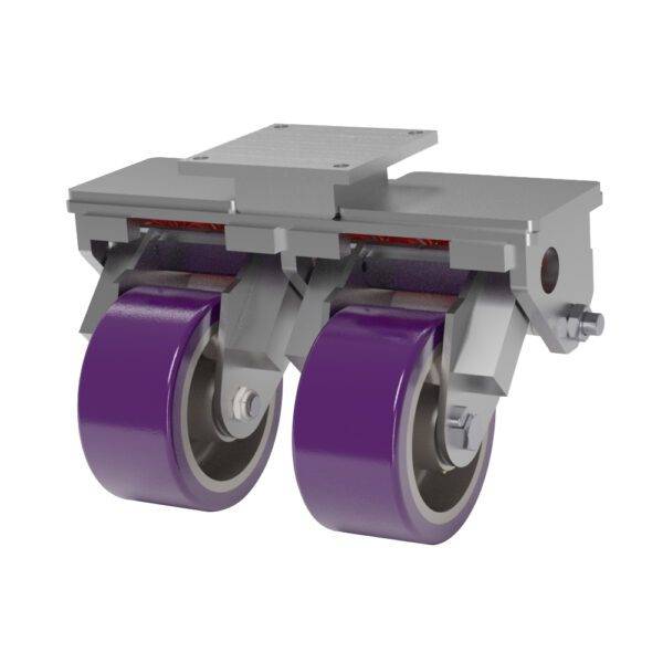 10x5 Dual Wheel H.D. Standard Polyurethane Rigid Caster