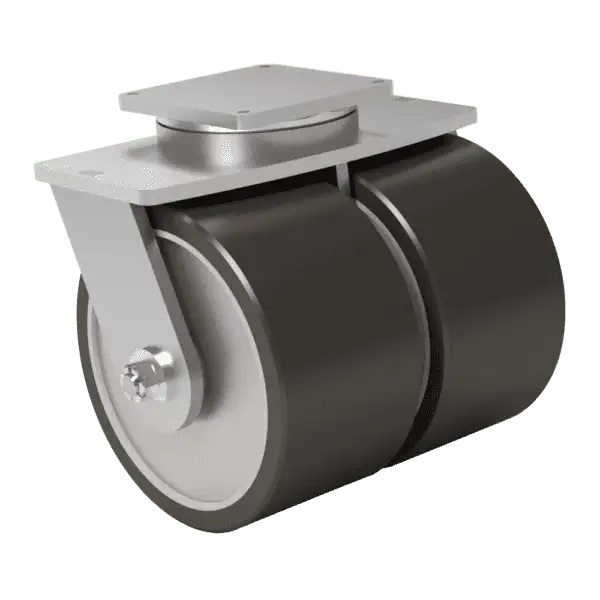 22x12 Dual Wheel H.D. T/R-95 Polyurethane Swivel Caster