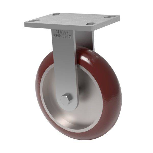 6x2 Round Tread Standard Polyurethane Rigid Caster