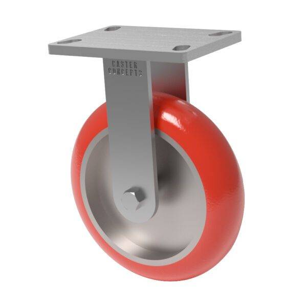 6x2 Round Tread T/R Polyurethane Rigid Caster
