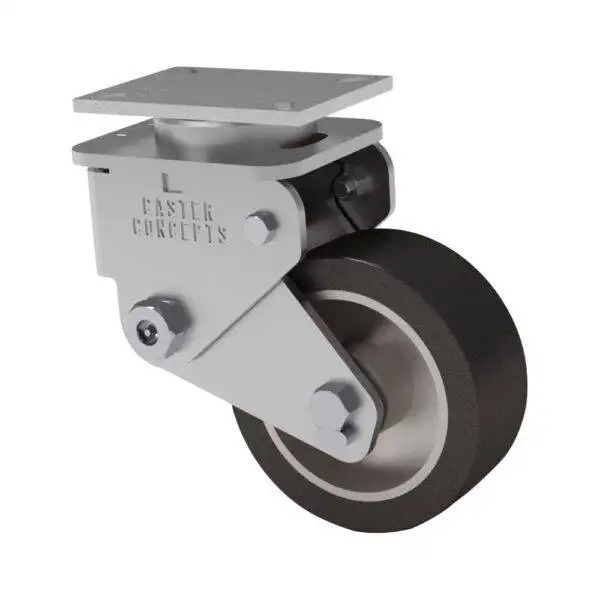 10x3 Mold On Rubber Spring Loaded Swivel Caster