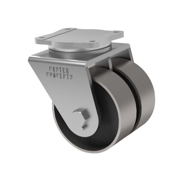 6x3 Dual Wheel Forged Steel Swivel Caster
