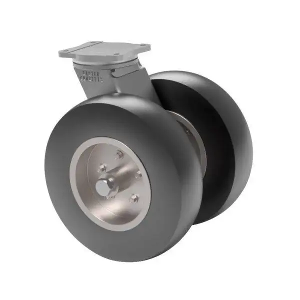 16x4.80/8 Dual Wheel Pneumatic Rubber Swivel Caster