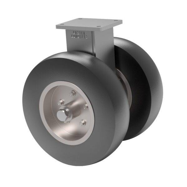 16x4.80/8 Dual Wheel Pneumatic Rubber Rigid Caster
