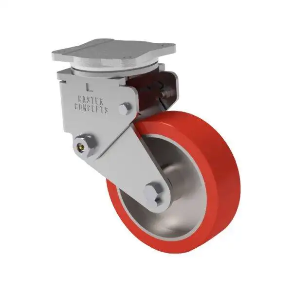 10x3 H.D. T/R Polyurethane Spring Loaded Swivel Caster