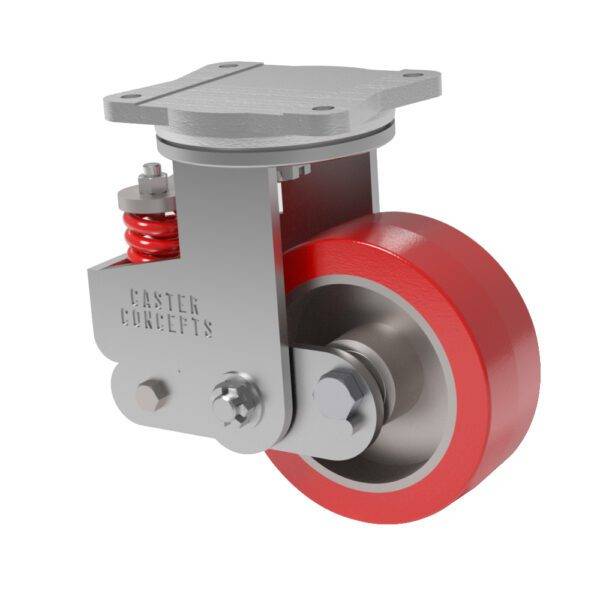 8x3 H.D. T/R Polyurethane Spring Loaded Swivel Caster