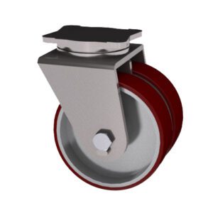 10x3 Dual Wheel Standard Polyurethane Swivel Caster