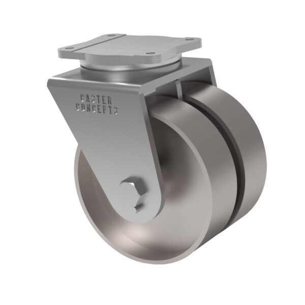 Dual Wheel Cast Iron Swivel Caster