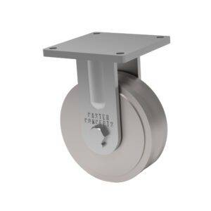 10x3 V-Groove H.D. Cast Iron Rigid Caster