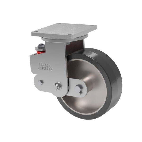 10x4 Mold On Rubber Swivel Caster