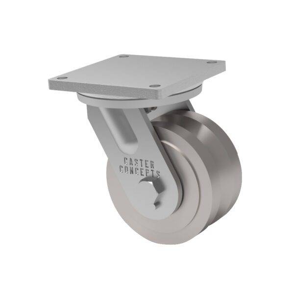 8x4 V-Groove H.D. Forged Steel Swivel Caster