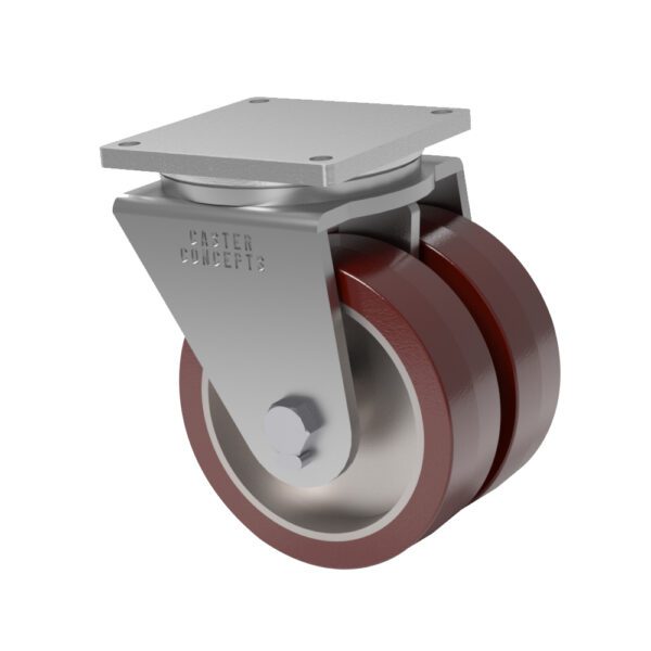 10x3 Dual Wheel H.D. Standard Polyurethane Swivel Caster