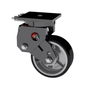 8x2.5 Mold On Rubber Steel Spring Loaded Rigid Caster
