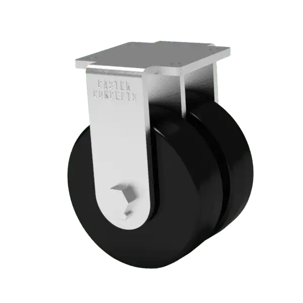 10x3 Dual Wheel Standard Polyurethane Rigid Caster