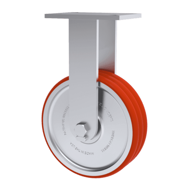 10x3 T/R Polyurethane Rigid Caster W/ TWERGO Wheel