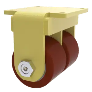 10x4 Dual Wheel Standard Polyurethane Rigid Caster