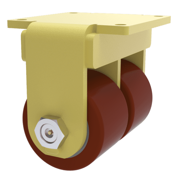 10x4 Dual Wheel Standard Polyurethane Rigid Caster