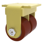 10x3 Dual Wheel H.D. Standard Polyurethane Rigid Caster