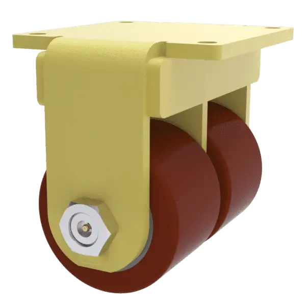 10x3 Dual Wheel H.D. Standard Polyurethane Rigid Caster
