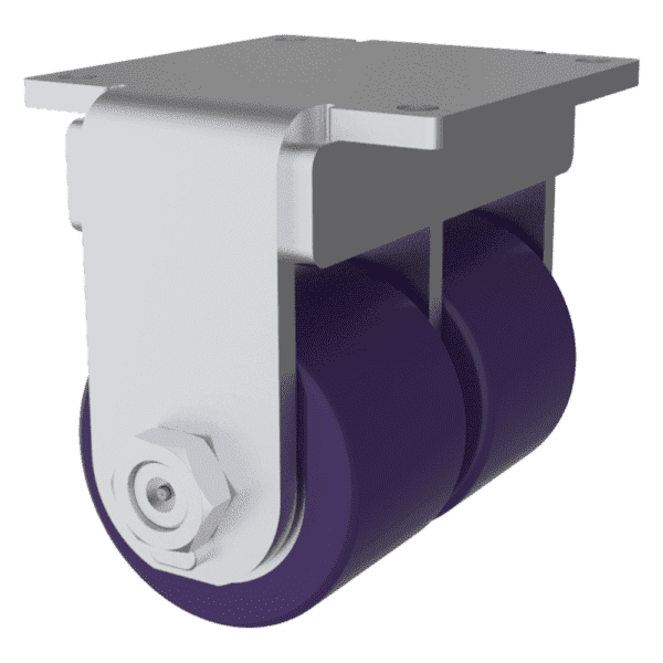 10x4 Dual Wheel H.D. HPPT Polyurethane Rigid Caster