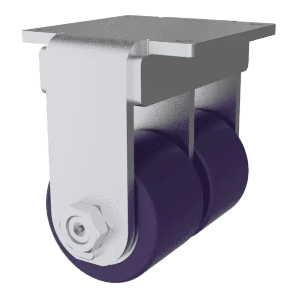 18x5 Dual Wheel H.D. HPPT Polyurethane Rigid Caster