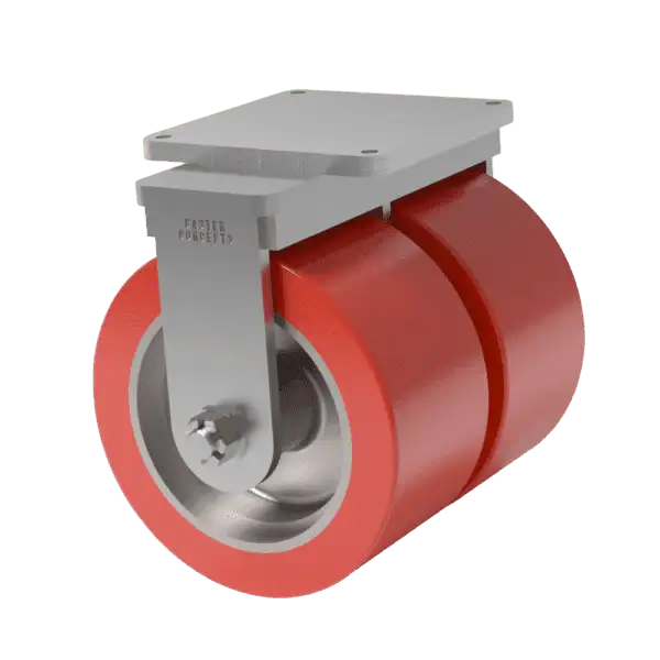 18x9 Dual Wheel H.D. Soft Polyurethane Rigid Caster